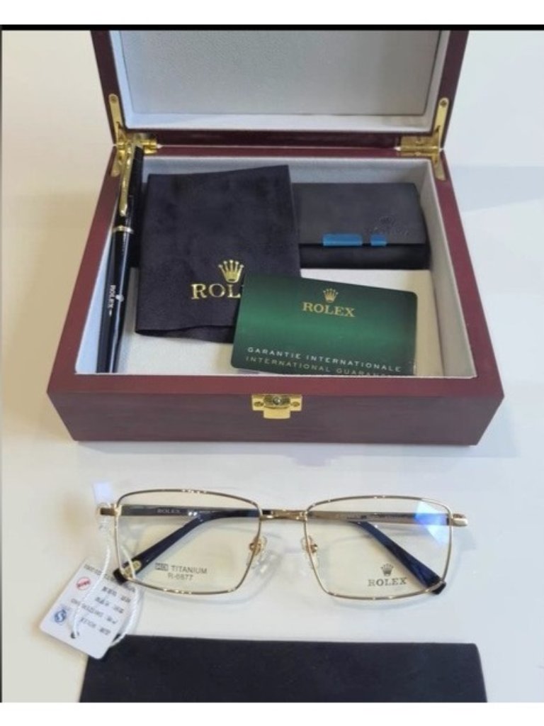 Vintage Rolex Titanium Eyeglassesfull Set With Original Case